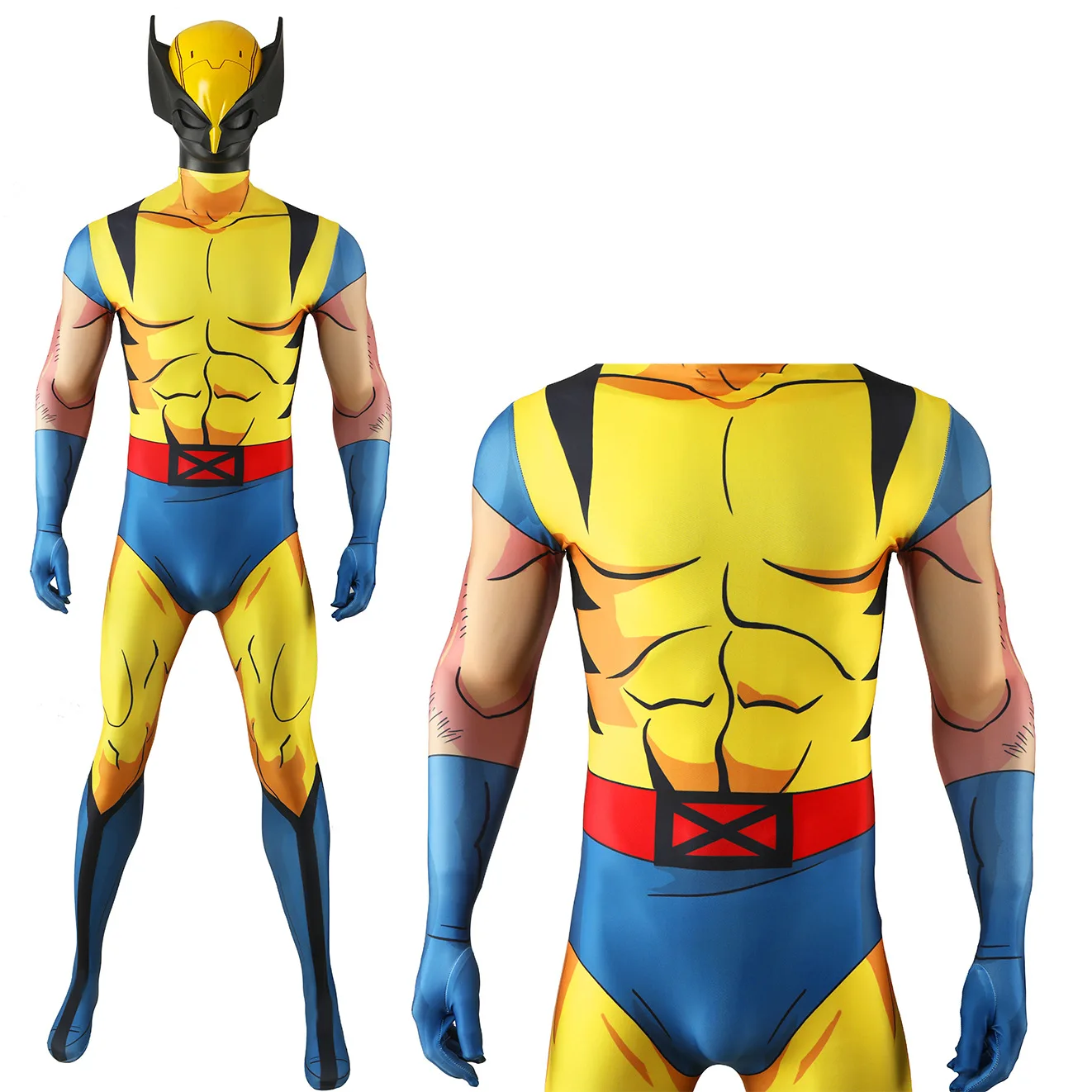 Marvel-Inspired Wolverine Cosplay Bodysuit for Men