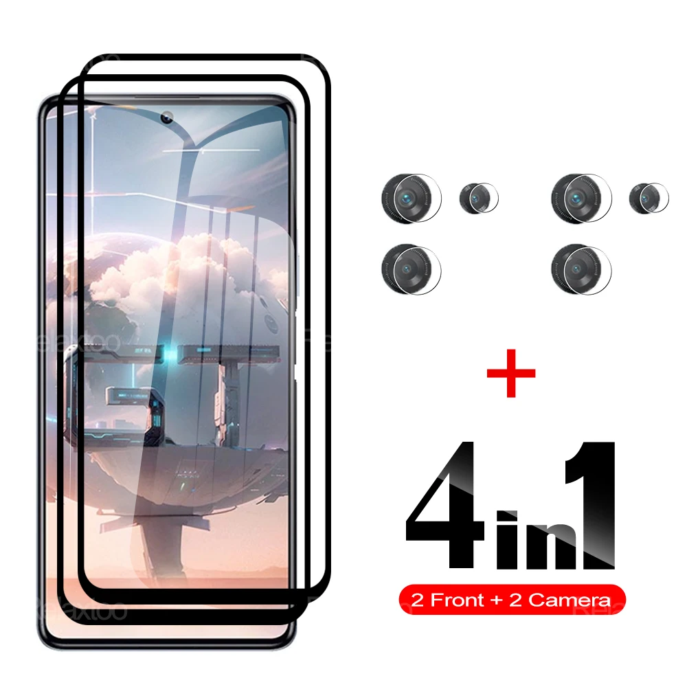 4 In1 Full Cover Vetro Temperato Per Infinix Gt 10 Pro 5G Note 30I 4G Note 30 5G 4G Hot 30Playnfc Hot 30 4G Pellicola Protettiva Per Fotocamera