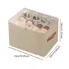 Foldable Shoe Organizer, Fabric Shoe Hanger With Cover, Adjustable Dividers For Shoe Storage Drawer Box Container Cube Box Fits 2