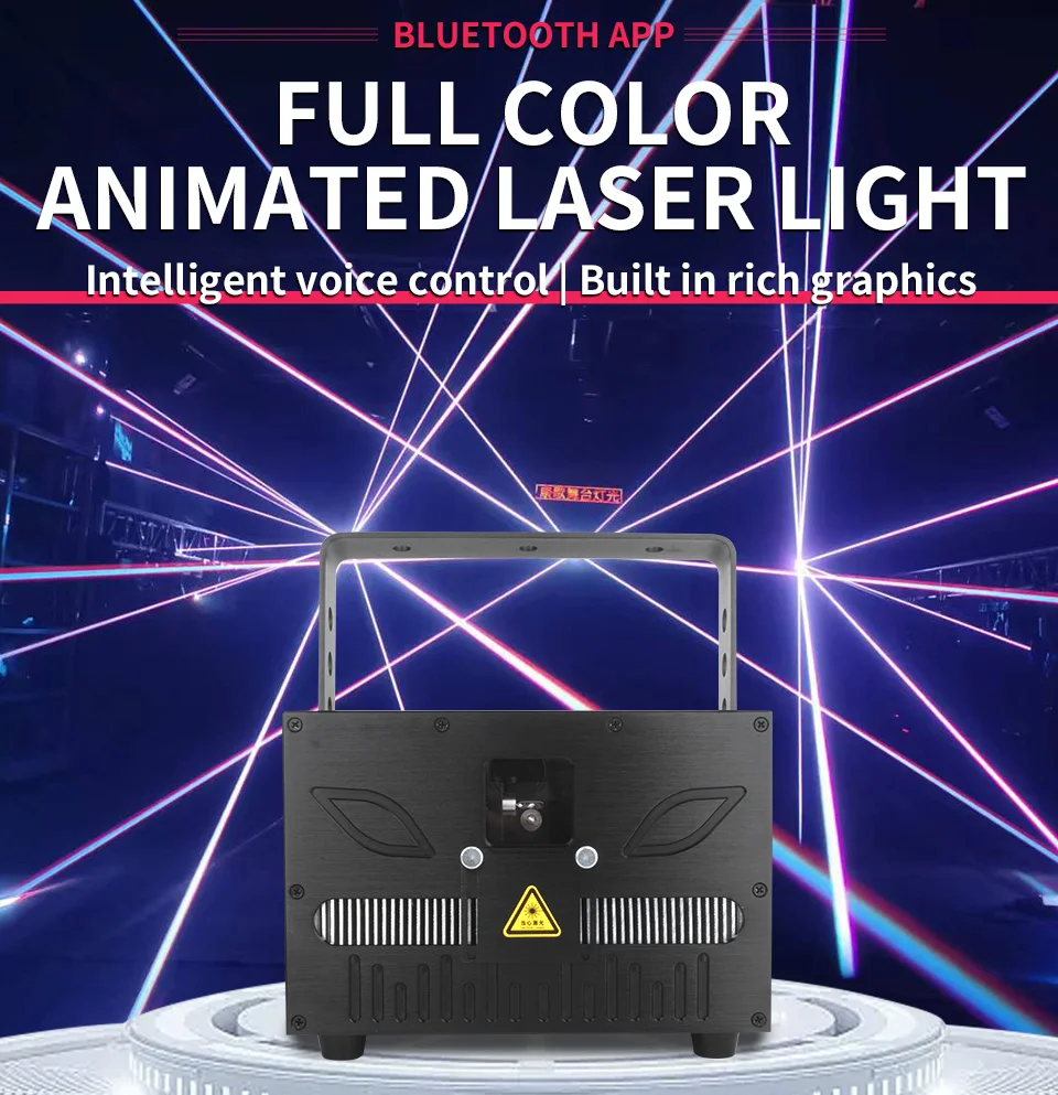 8W 10W 15W ILDA RGB Stage Laser Light DJ Animation Scanner DMX IOS+Android Party