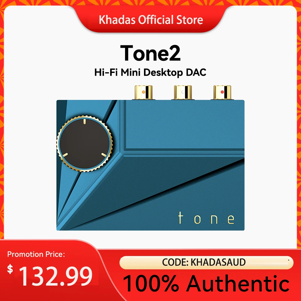 Khadas Digital To Analog Audio Converter Tone2 (Open-Sourced) DAC Hi-Fi