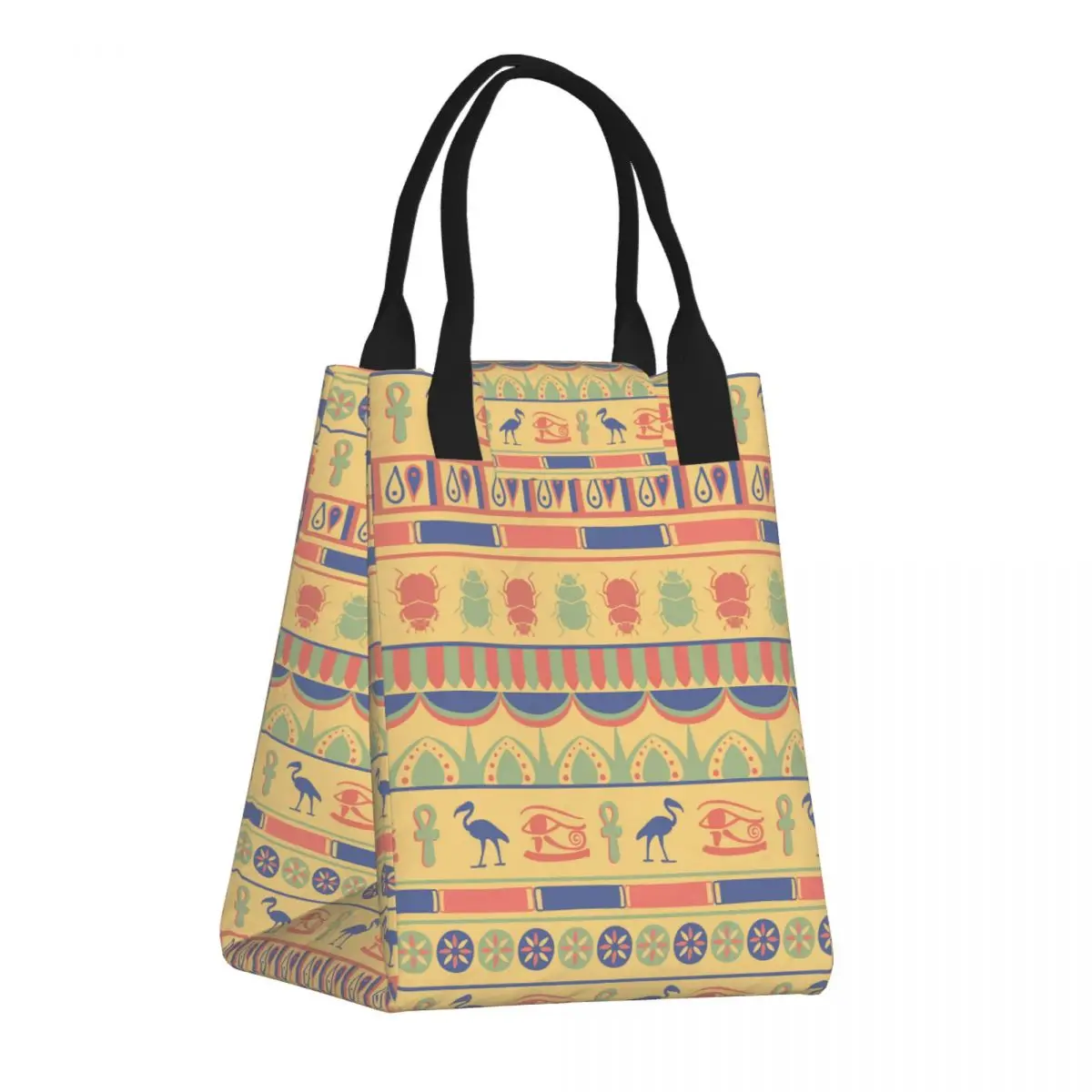 

Paper Lunch Box Tote Bag Egyptian Ornament Fresh-keeping Hook Loop Thermal Insulation Lunch Bag