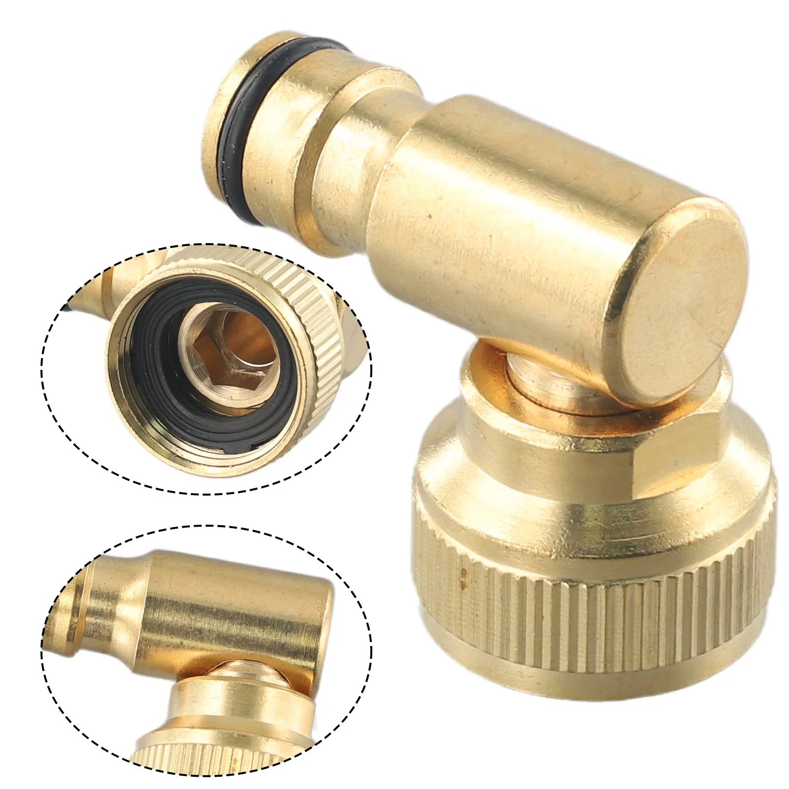 Schlauchtrommel, drehbarer Ellenbogen-Schnellverbinder für Hoselock-Stecker, 3/4 Zoll BSP-Buchse, für den Außenbereich, Gartenschlauch, Wasserhahn-Adapter – Detail 7