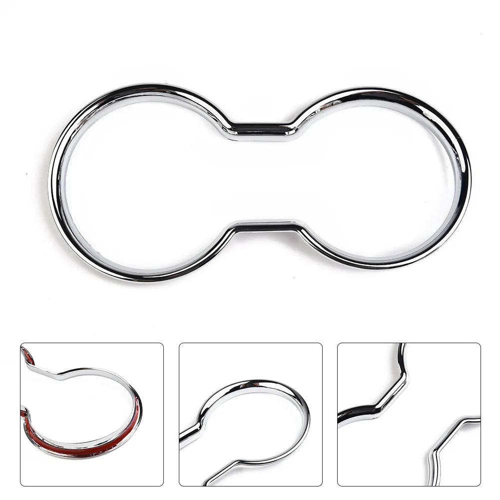 

Рамка подстаканник Отделка Передняя Замена украшение для Jeep JK Wrangler и неограниченная Серебристая хромированная консоль прочная