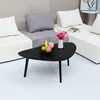 Wood Coffee Table Small Oval Coffee Tables Mid Century Modern Chic for Small Spaces Living Room Rustic Boho Accent 5