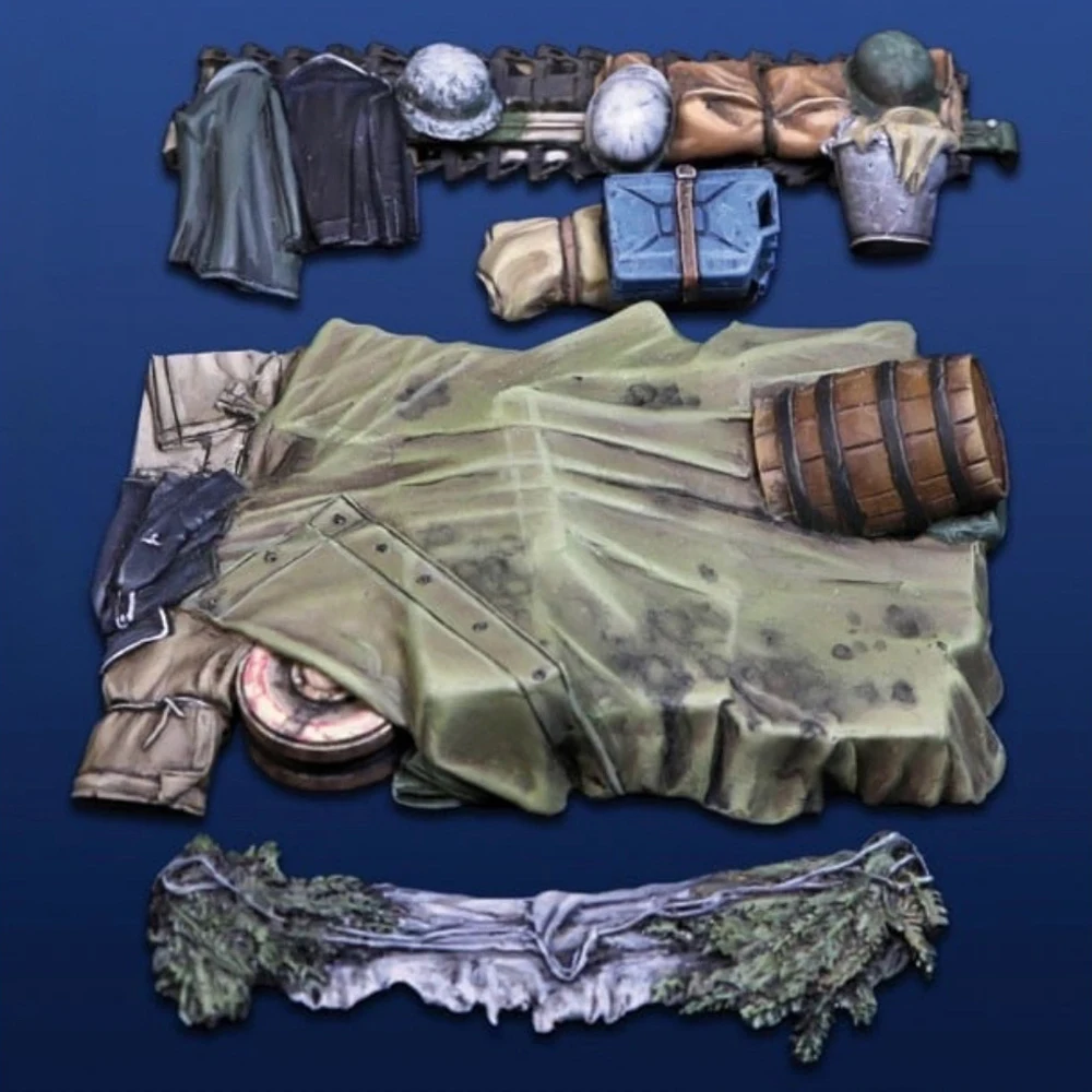 Kit De Maquette Soldat WWII En Résine 1/32 - Non Assemblé, Non Peint - Avec Accessoires
