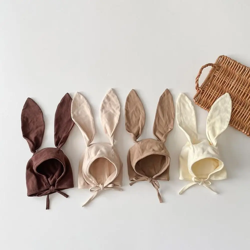 Sweet Cute Thin Baby Rabbit Ear Hat No Brim Windproof Children's Cap Cartoon Cotton Newborn Infant Hats Spring Summer