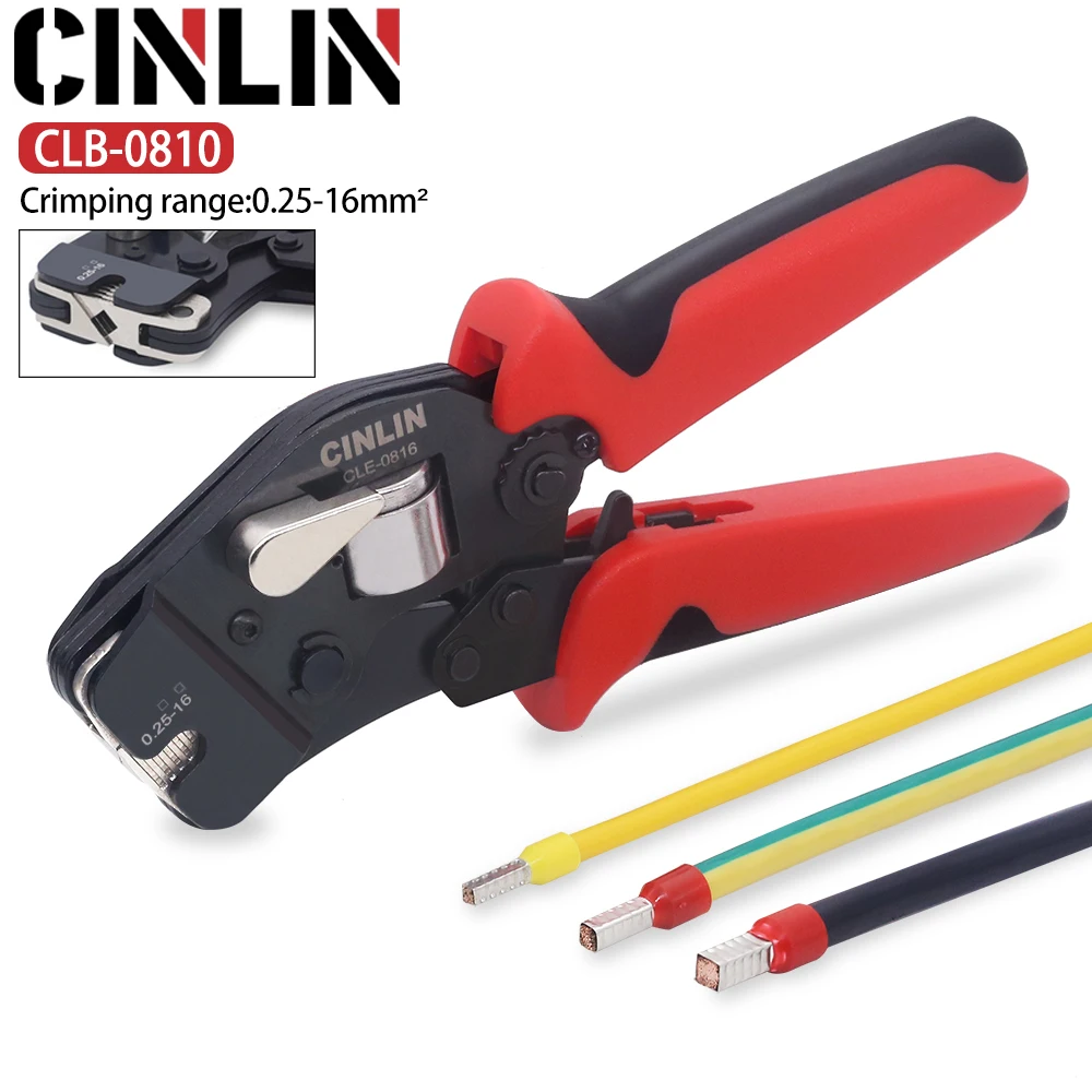 

0.25-16mm 25-7AWG Ferrule Crimping Tool CLE-0810 Tubular Terminals Mini pliers Adjust knob To Control Electrical Clamps