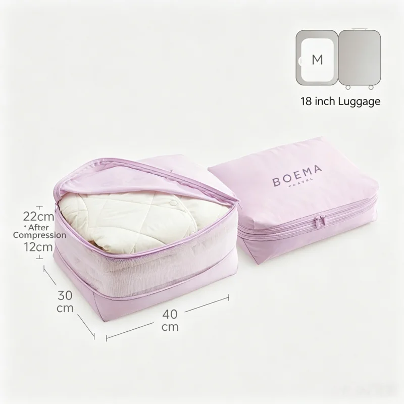 Travel Packing Cubes Set - Portable Multi-Compartment Luggage Organizer and Clothes Storage Solution