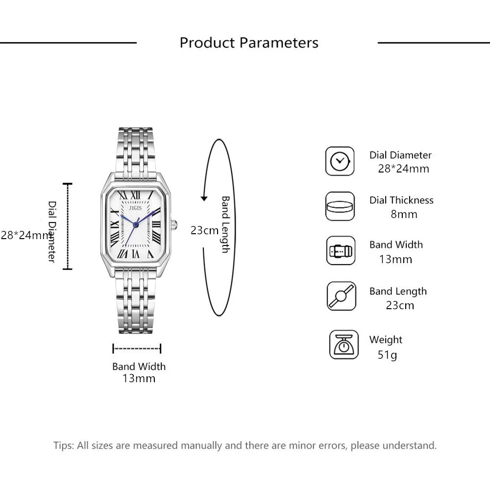 Рисунок 2 - Женские прямоугольные часы с римским дизайном