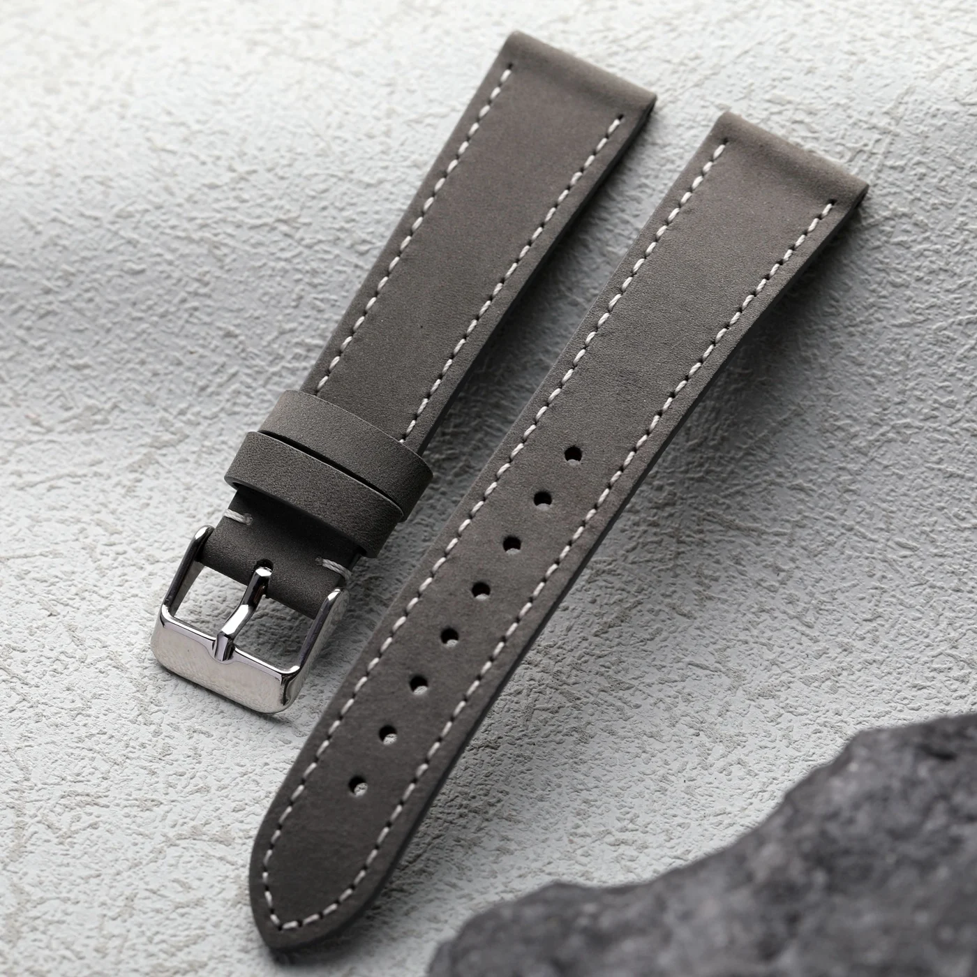 Italian Handmade Frosted Leather Strap – Soft Quick Release