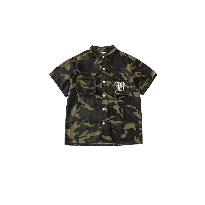Kids Hip Hop Clothing Army green Suit for Girls Boys Jazz Dance Costume Retro Clothes