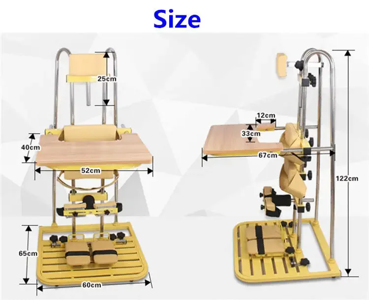 Standing Walker with Seat and Brakes for Children in Lower Limb and Leg Standing Training Hemiplegia Rehabilitation Training