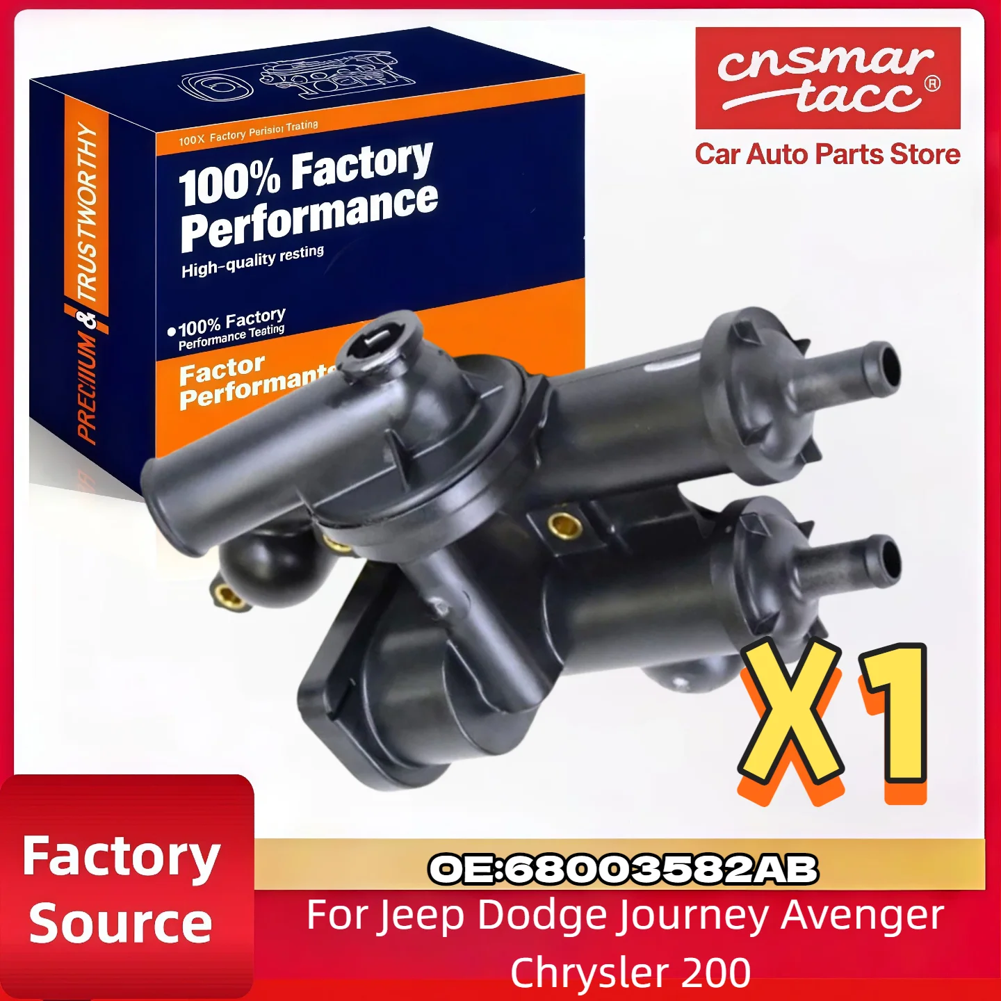 ชุดประกอบตัวเรือนเทอร์โมสตัทพร้อมเทอร์โมสตัท สำหรับรถ Dodge Journey Avenger Jeep Chrysler 200 รุ่น 68003582AB 1