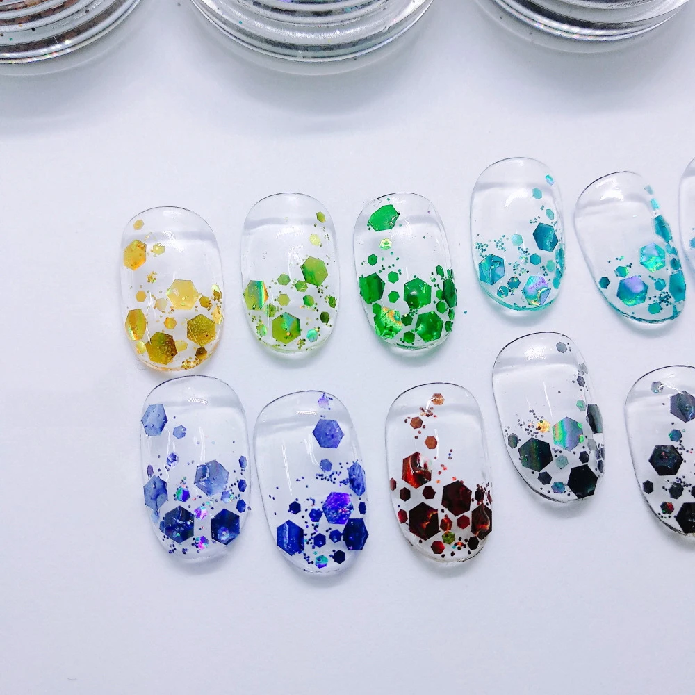 24 Colors Holographic Nail Glitter Set