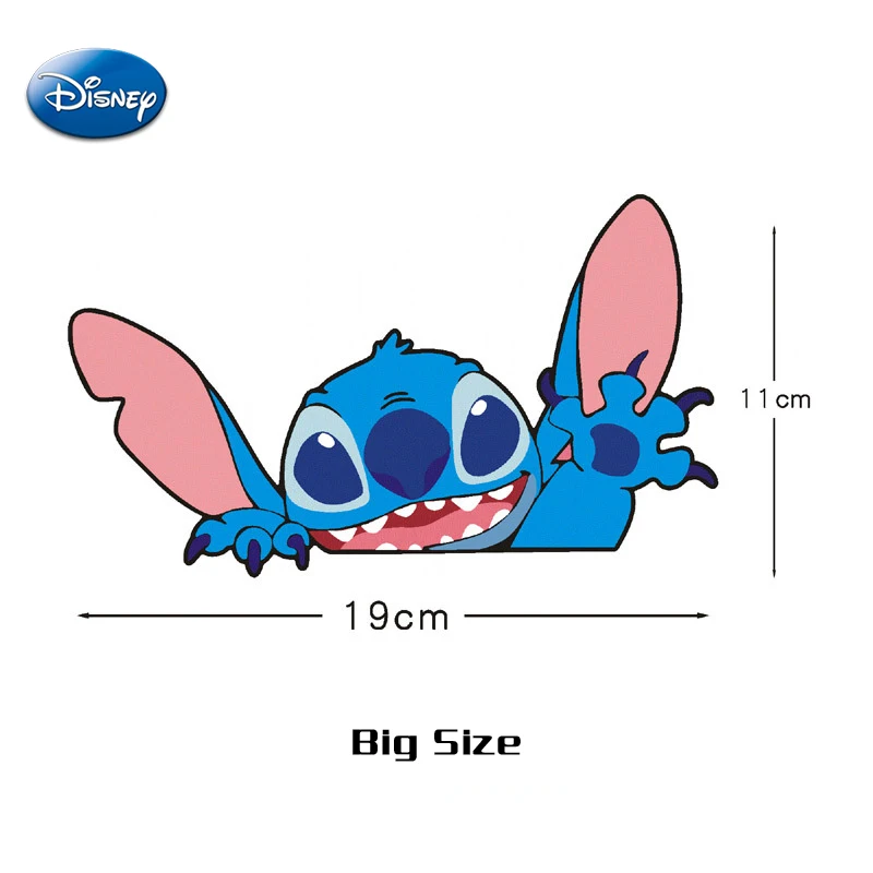 Disney Stitch Car Sticker Kawaii Anime Figure Stitch Auto Window Driving Mirror Decals Rear Windshield Stickers Deco