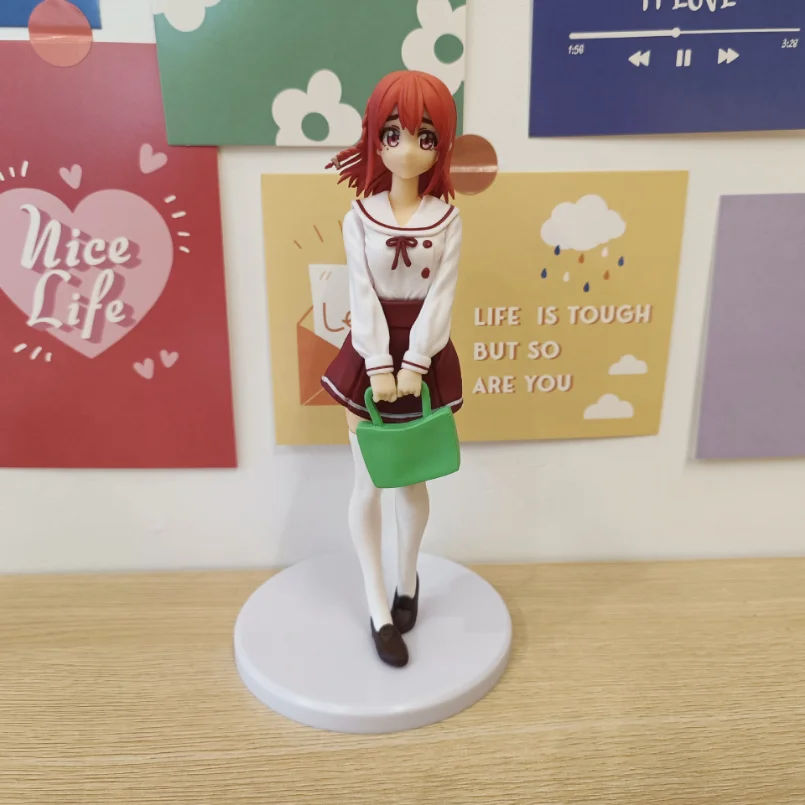 Figura bonito do Anime Kawaii, modelo em pé, brinquedo do PVC, pose Kawaii  Pochita, Sarashina, Ruka Ichinose, namorada de aluguer, 18cm - AliExpress