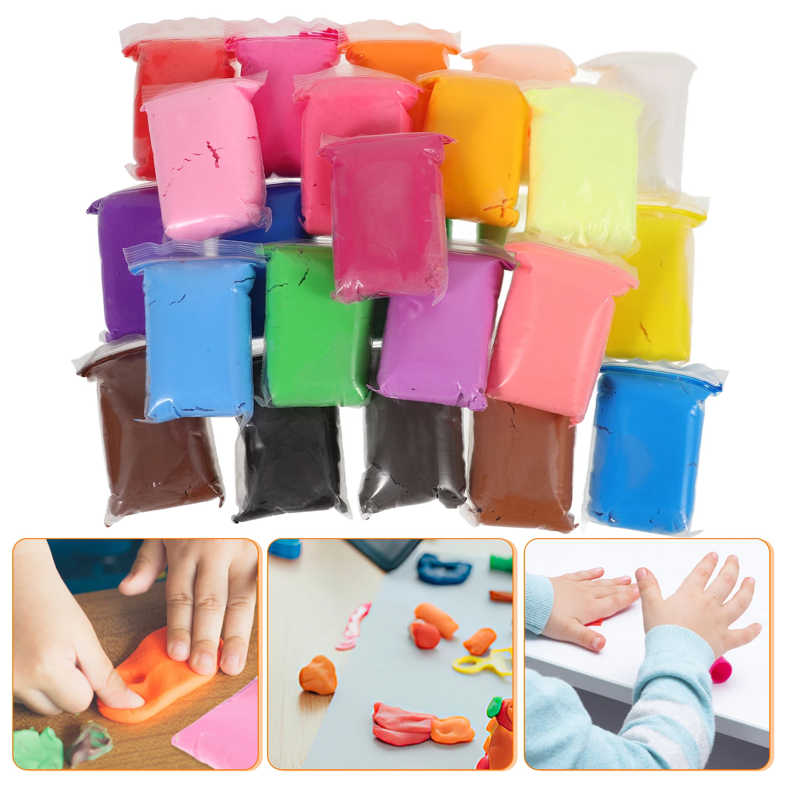 24-Bag Children’s DIY Air-Dry Clay Craft Kit – Colorful Modeling Clay for Kids 2