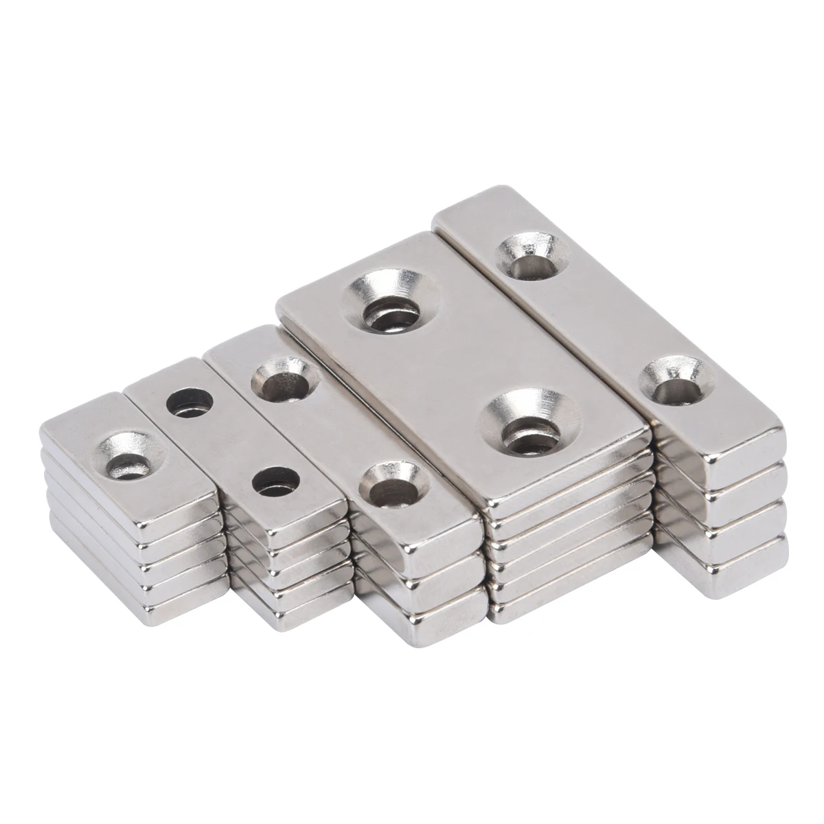 Strong Block Neodymium Magnets with Countersunk Hole N35 NdFeB Powerful Permanent Magnetic Square Rectangle Fridge Magnet