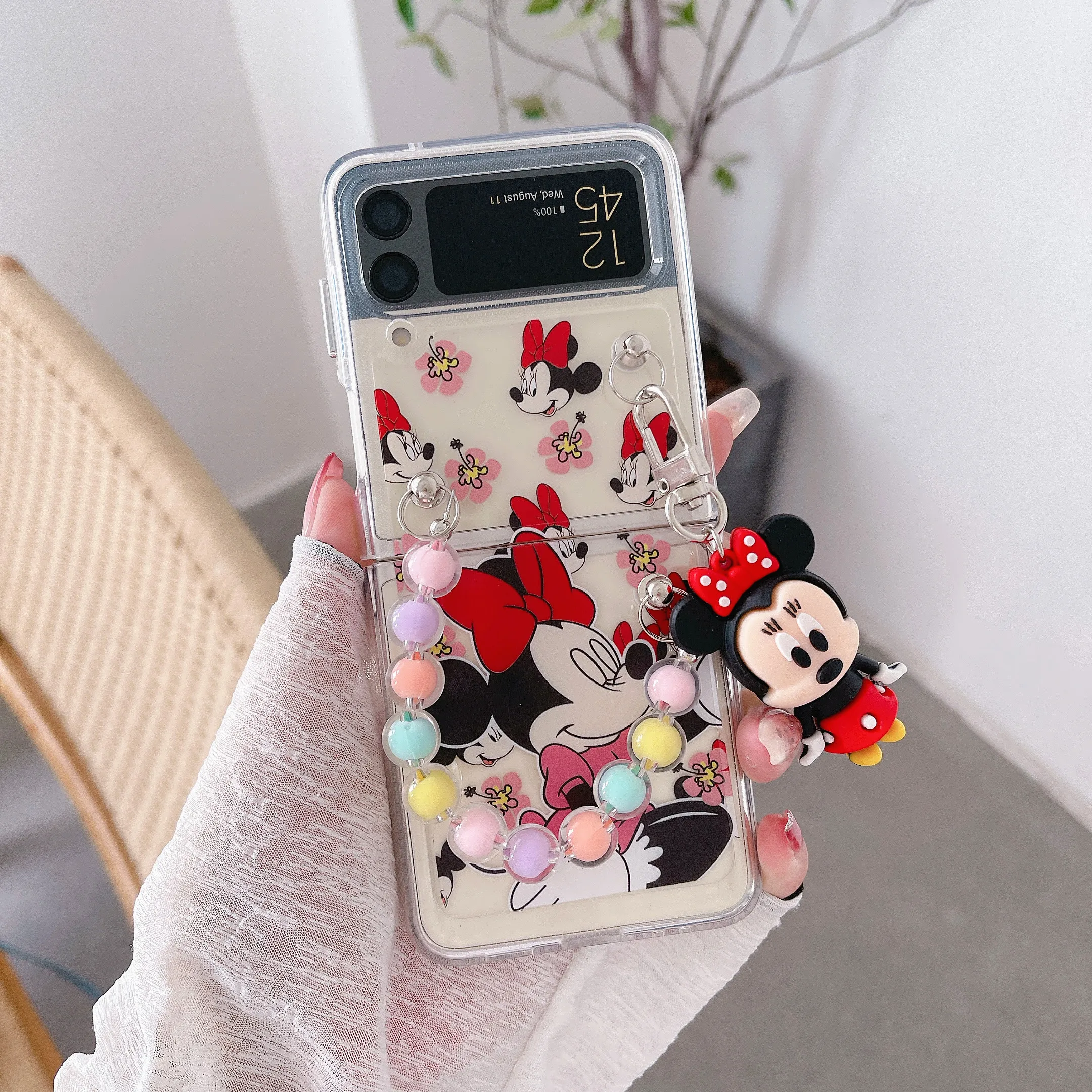 Coque de téléphone Disney Minnie Donald Duck avec chaîne continent, coque à  breloques pour Samsung Galaxy Z Flip 3, 4, 5G, ZFlip3, ZFlip4, Flip3, Flip4  - AliExpress