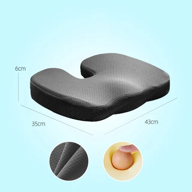Pressure Relief Seat Cushion Back Pain Orthopedic Therapy Car Office