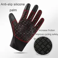 Outdoor Cycling Gloves, Bicycles For Warmth And Anti Slip In Autumn And Winter Touchscreen Snow Gloves For Driving Hiking 2