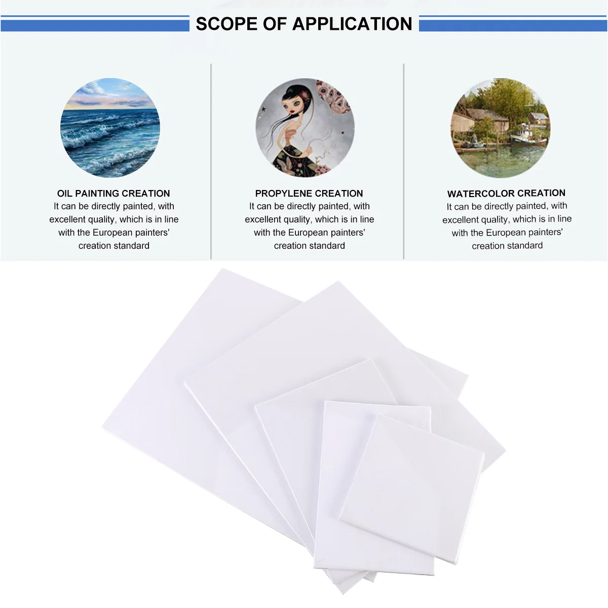 10 Pcs Pure Cotton Oil Painting Board High Quality Canvas Panels Artist Paint Canvas For Supplies Painting Oil