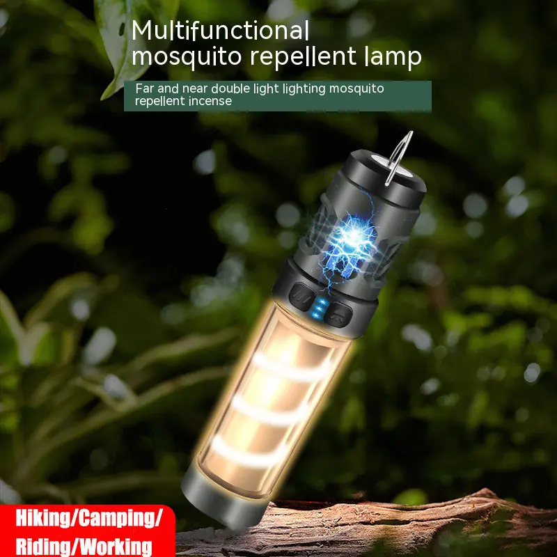 Mosquito Lamp Multi-function Camping Rechargeable Portable LED Flashlight Outdoor Lighting Repellent with Tripod