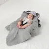 Newborn Baby Blanket 0-3Months Sleeping On Basket Stroller Car Seats Outside Travel Portable Windproof Warm Swaddle Wrap Hooded 3