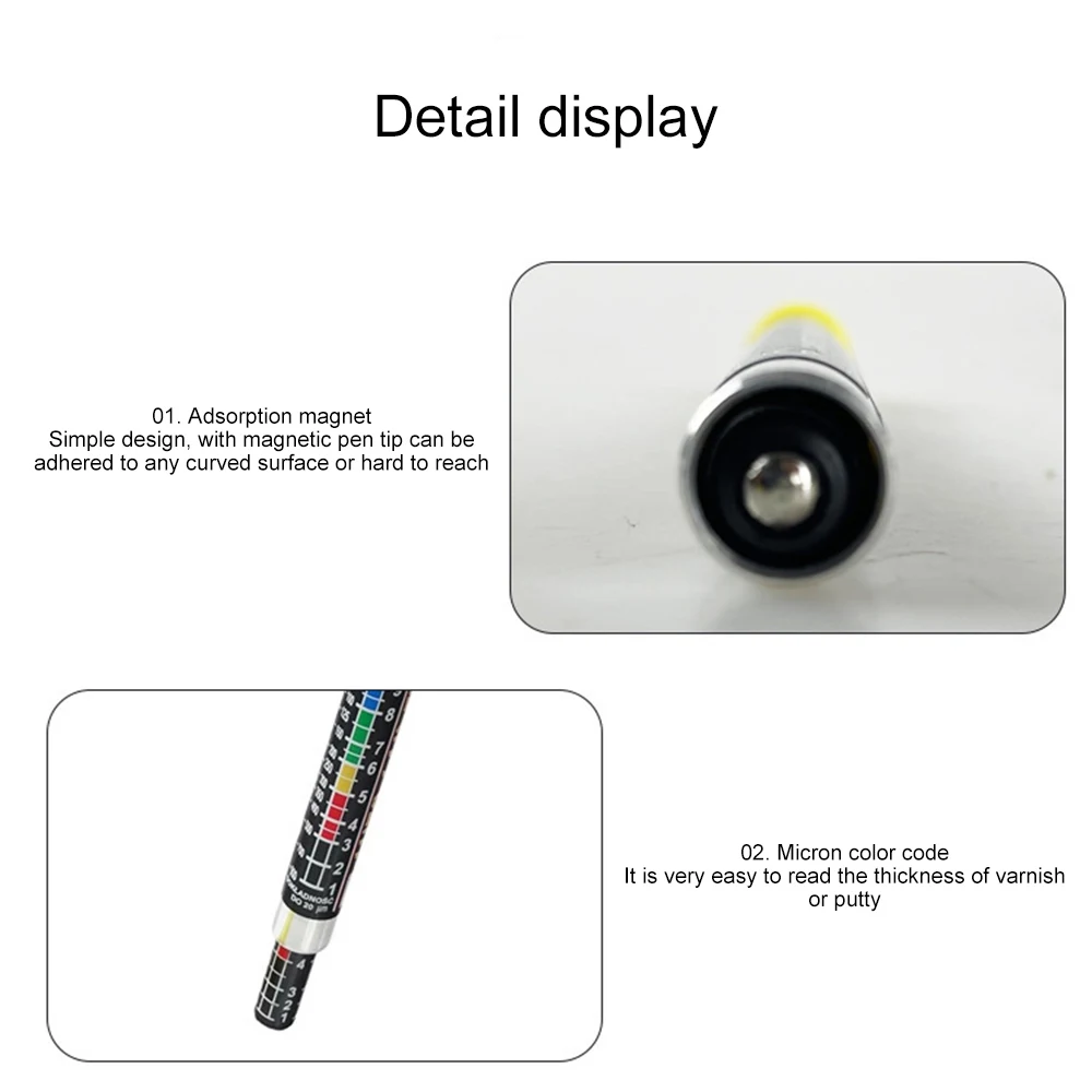 Car Paint Auto Paint Meter 20 microns Thickness Tester Accuracy Gauge Cars Crash Check Test Tester Pen with Magnetic paint coating meter paint thickness gauge thickness gauge wet film thickness gauge