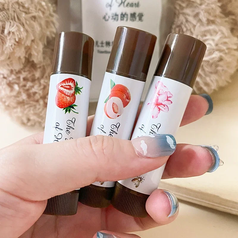 1/3 Pcs Fruity Lip Balm Moisturizing Lip Gloss Nature Nourishing Temperature Change Color Lipstick Cute Jelly Tinted Lip Care 6