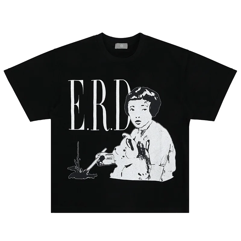 

Футболка с коротким рукавом и принтом кролика для мужчин и женщин