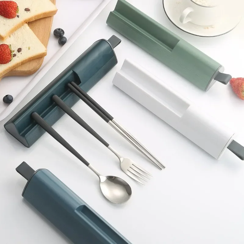 Stainless Steel Portable Tableware Spoon Fork Chopsticks Set