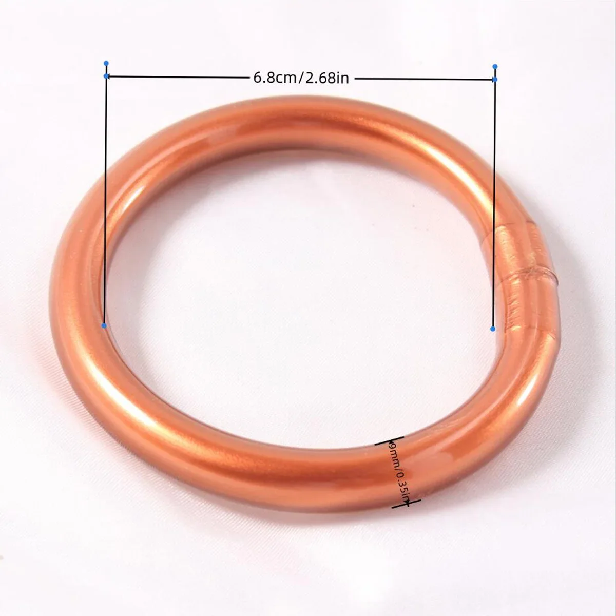 2pcs/set Jelly Bangles Bracelet for Women 9MM Exaggerated Round Bangle Senior Year 3