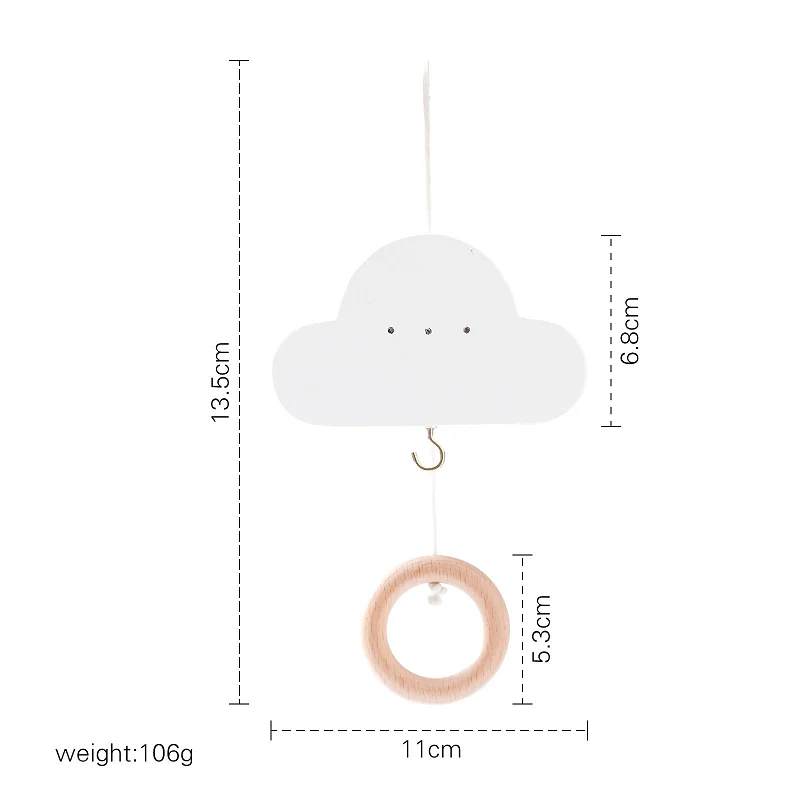 طفل خشبي سحابة السرير جرس حشرجة الموت حامل قوس الم...