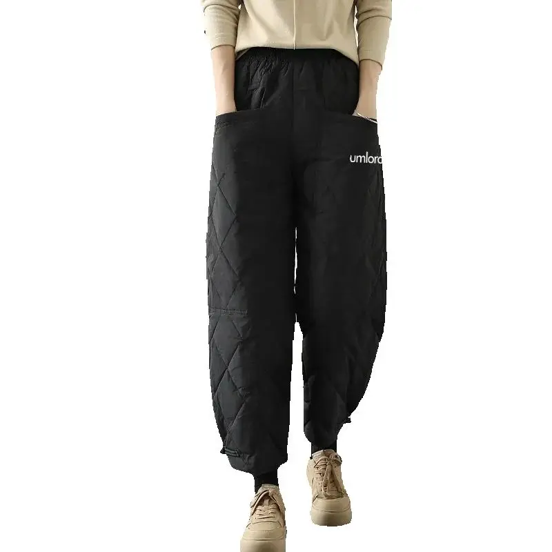 신상바지 Winter Golf Wear Women Korean Golf Pants Thickening High Waist Straight Pants Fashion Casual Women Clothes