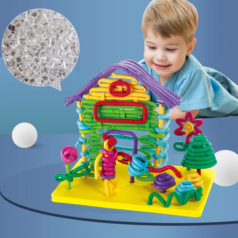 Twisting rod marble run Set 3D Assembly Building Stick Creative Design Blocks Early Education Puzzle montessori DIY Toys gifts