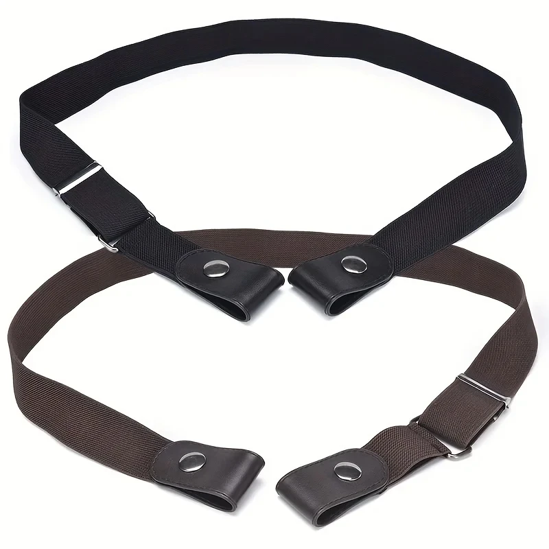 Buckle-Free Elastic Waist Belt for Jeans and Dresses - No Bulge, No Hassle