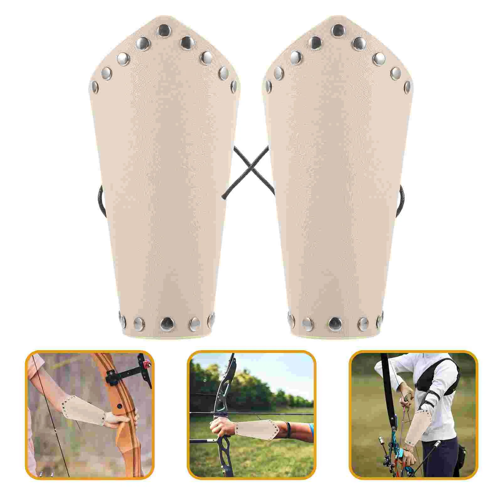 

Of Archery Arm Guard Leather Arm Protector Arm Sleeve Protector Outdoor Archery Arm Cover Sport Protective Accessories