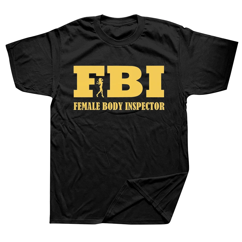 Lustiges Sexy FBI-Logo Damen-Inspektor-T-Shirt Sommer Baumwolle Kurzarm O-Ausschnitt Herren T-Shirt Neu