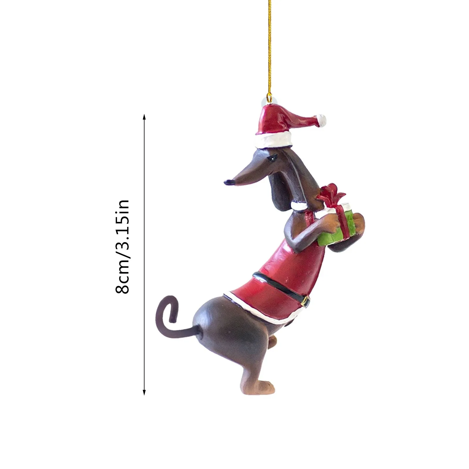 Christmas Tree Hanging Ornaments Dachshund Dog Shaped Acrylic Pendants Party Home Christmas Decorations Xmas New Year Gifts