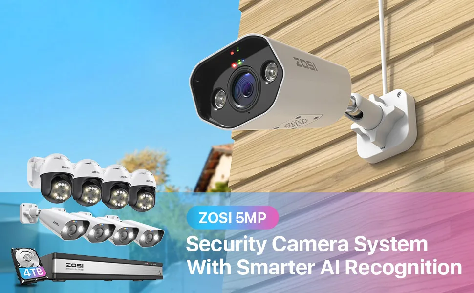S74030acc58274609ae1f3dbe6a56dce7D ZOSI 16CH 5MP PTZ PoE Security IP Camera System 4K 8MP NVR Smart Face Person Vehicle Detection CCTV Video Surveillance Kit