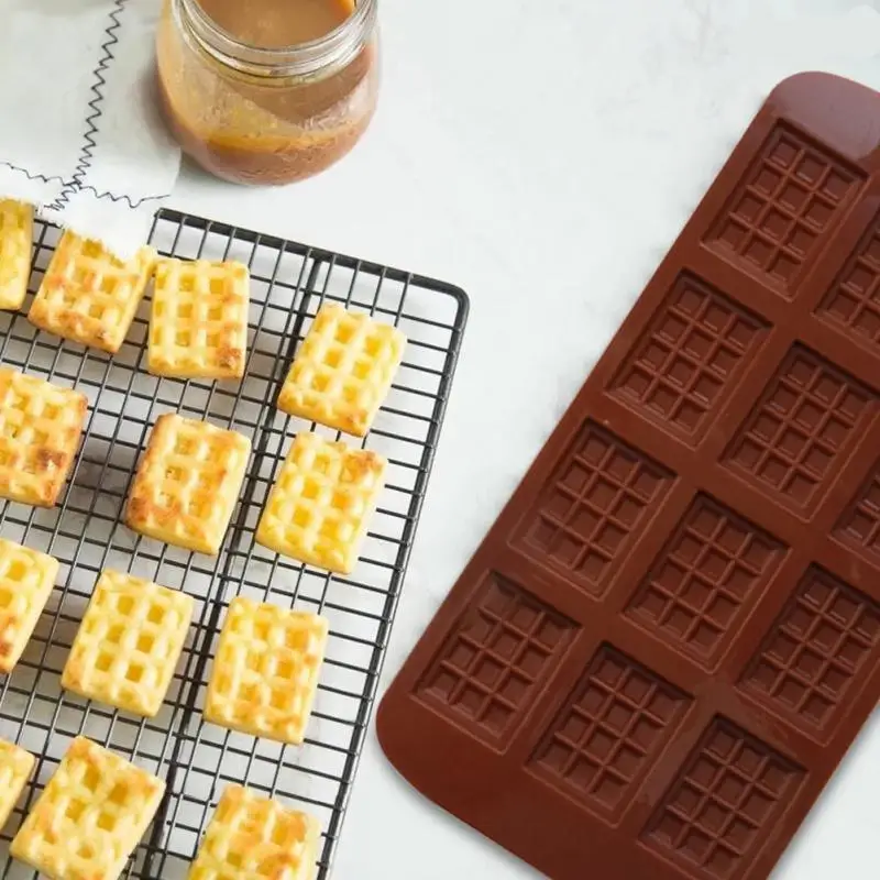 Chocolate Molds Bakeware Cake Molds High Quality Square Eco-friendly Silicone mold DIY 1PC Food Grade 12 Cavity Candy Tools