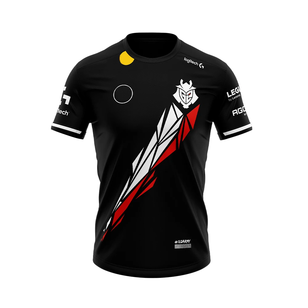 New 2022 E-Sports T-shirt G2 Supporter Jersey LOL Competition Team Short-Sleeve Fans Summer Oversized T-Shirt |