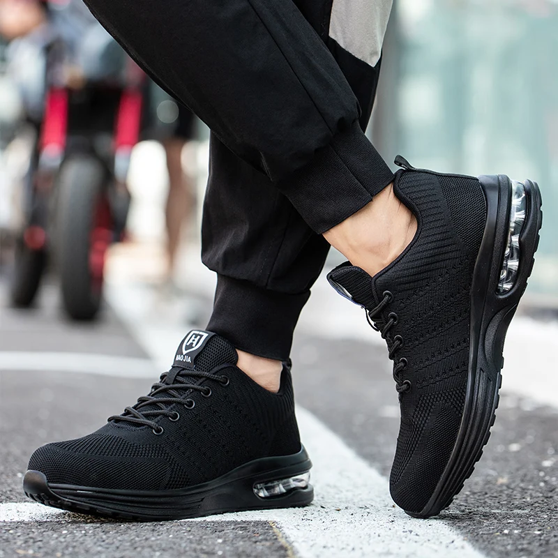 Zapatos de Seguridad para Hombre Calzado de Seguridad para Mujer Zapatillas  de Trabajo con Puntera de Acero Ligero Antideslizante Negro EU 39 :  : Moda