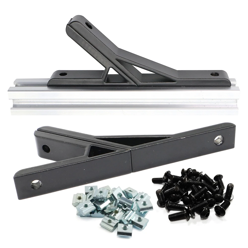 8ชิ้น135deg 45องศา2020เหล็กฉาก20ชุดมุมอัดขึ้นรูปอลูมิเนียมข้อต่อ45 ° สำหรับโปรไฟล์ช่อง t/v 1