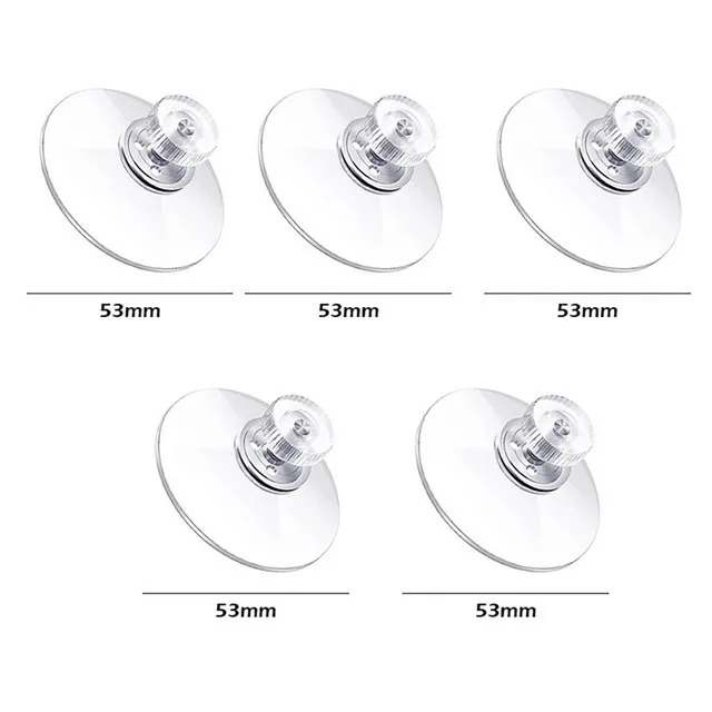 AccEncyc 24 Ventose In PVC Trasparenti Da 44 Mm Con Dado A Vite E Tappo In Acciaio Inox 304 – Forte Adesione, Per Vetro, Piastrelle, Appendere Oggetti