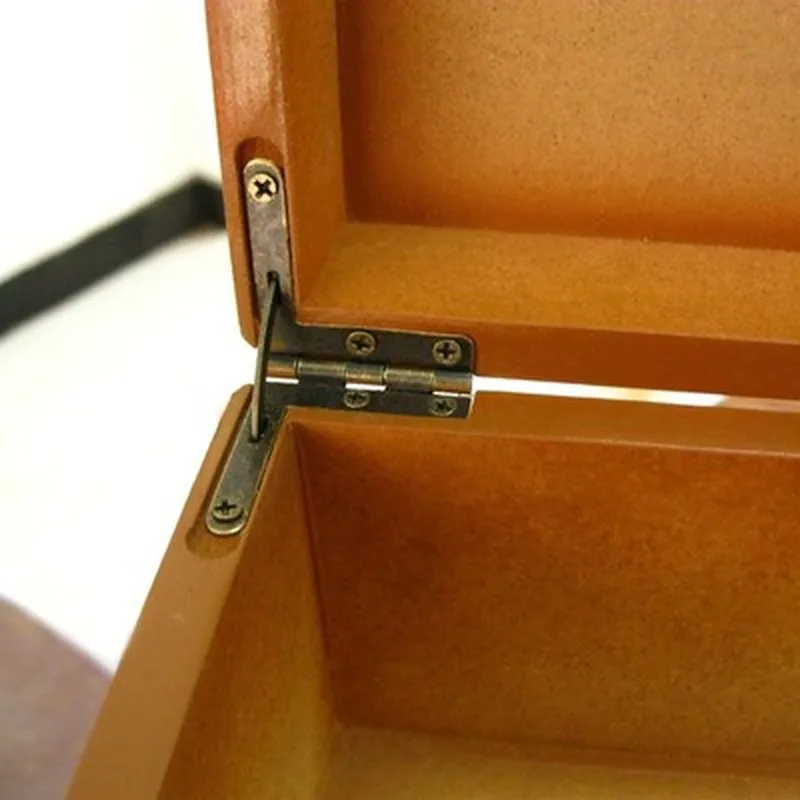 10psc/lot Antique Bronze 90 Degree Support Spring Hinge for Wooden Jewelry Box Gift box furniture Hardware Accessories 22*29cm
