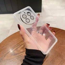Custodia per telefono in silicone trasparente e antiurto con protezione per l'obiettivo per la serie Huawei Mate 50