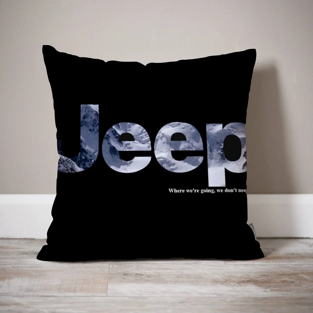 

Jeeps Pillow Cover Chair Cushion Pillowcase 40*40 Duplex Printing Decorative Pillows for Sofa Short Plush Cushions Covers 45*45